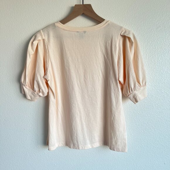 Peach Blouse with Cute Sleeves - Picture 3 of 3